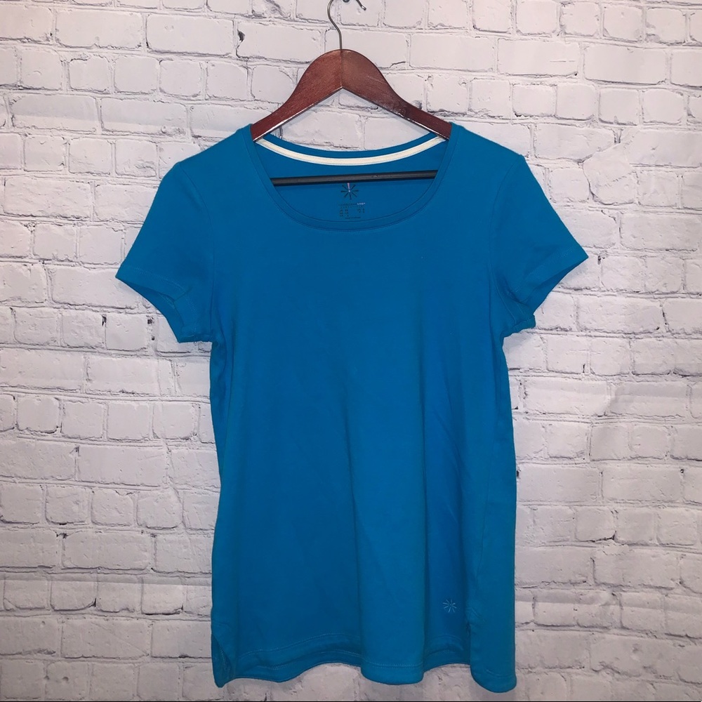 Isaac Mizrahi Dark Blue Short Sleeve Shirt sz XS - Picture 2 of 9